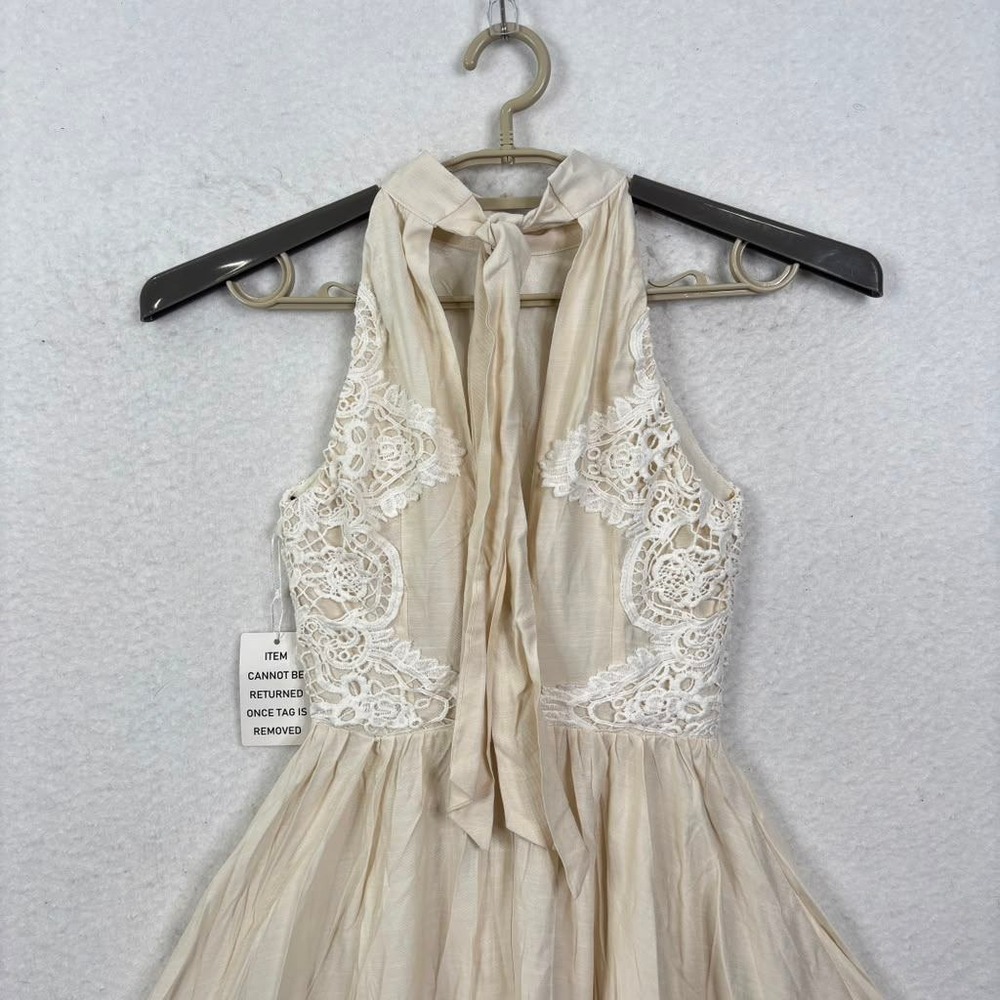 Joyfolie Alondra Maxi Dress Gardenia Crochet Halter 2XS Boho Fairy Wedding - Picture 10 of 16